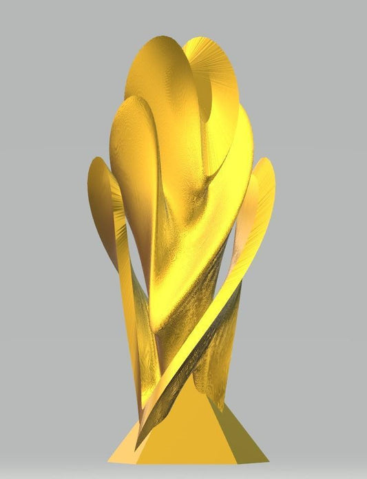 Modern Petal Vase, Gold